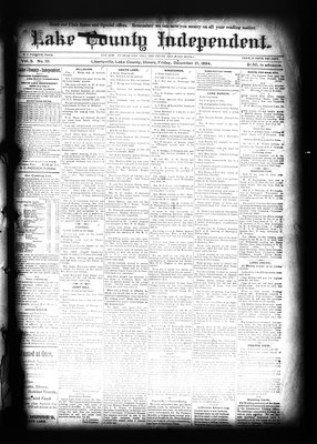 Lake County Independent, 21 Dec 1894