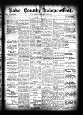 Lake County Independent, 1 Nov 1895