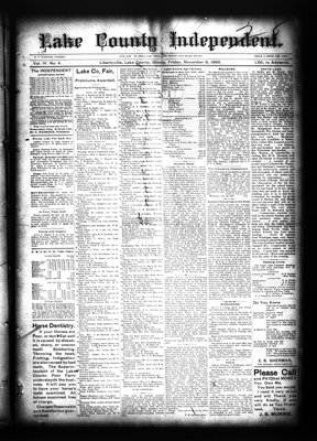 Lake County Independent, 8 Nov 1895