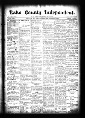 Lake County Independent, 15 Nov 1895