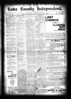 Lake County Independent, 6 Dec 1895