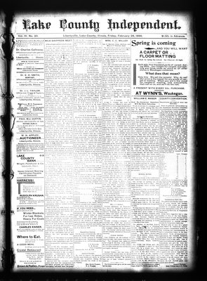 Lake County Independent, 28 Feb 1896