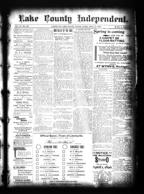 Lake County Independent, 3 Apr 1896