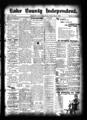 Lake County Independent, 8 May 1896