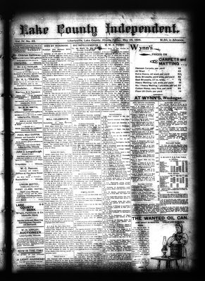 Lake County Independent, 29 May 1896