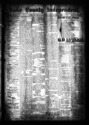 Lake County Independent, 9 Oct 1896