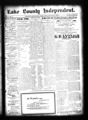 Lake County Independent, 6 Nov 1896