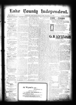 Lake County Independent, 13 Nov 1896