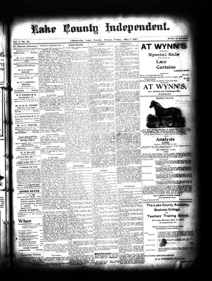 Lake County Independent, 7 May 1897