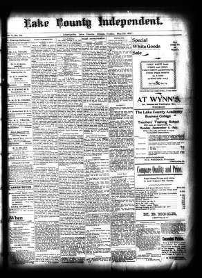 Lake County Independent, 28 May 1897