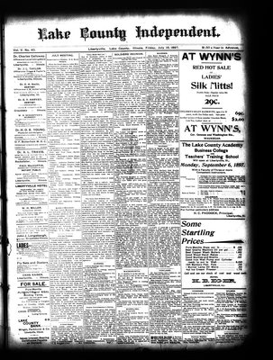 Lake County Independent, 16 Jul 1897