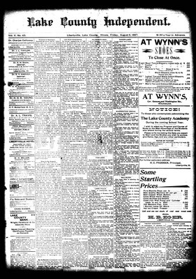 Lake County Independent, 6 Aug 1897