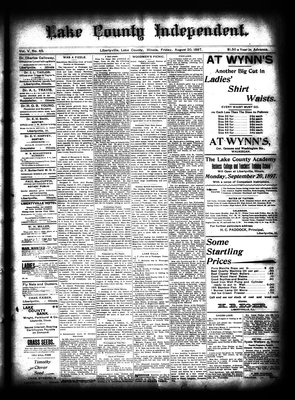 Lake County Independent, 20 Aug 1897