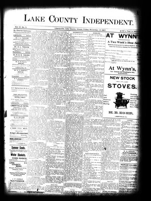 Lake County Independent, 12 Nov 1897