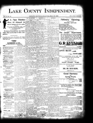 Lake County Independent, 25 Mar 1898