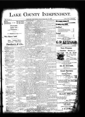 Lake County Independent, 13 May 1898