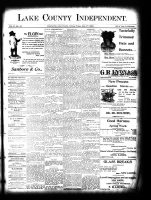 Lake County Independent, 27 May 1898