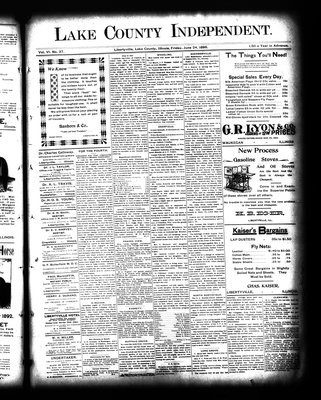 Lake County Independent, 24 Jun 1898