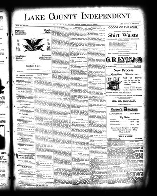 Lake County Independent, 1 Jul 1898