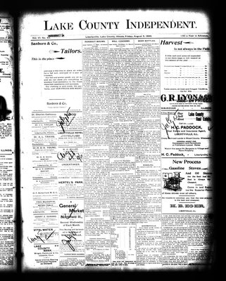 Lake County Independent, 5 Aug 1898