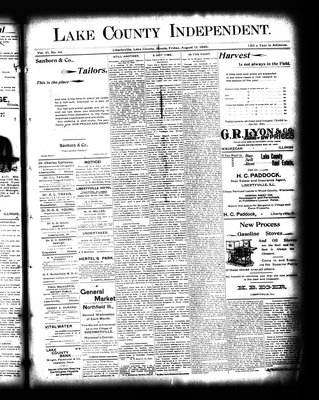 Lake County Independent, 12 Aug 1898