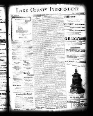 Lake County Independent, 7 Oct 1898