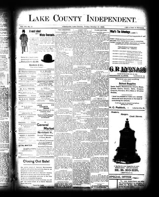 Lake County Independent, 21 Oct 1898