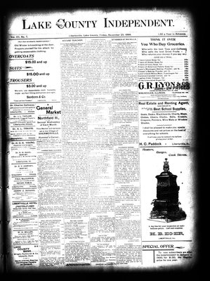 Lake County Independent, 25 Nov 1898