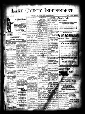 Lake County Independent, 6 Jan 1899