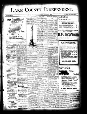 Lake County Independent, 13 Jan 1899