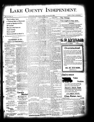 Lake County Independent, 20 Jan 1899