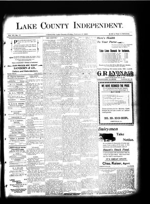 Lake County Independent, 3 Feb 1899