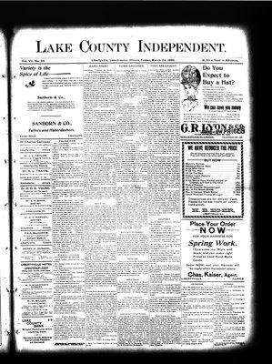 Lake County Independent, 24 Mar 1899