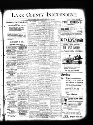 Lake County Independent, 14 Apr 1899