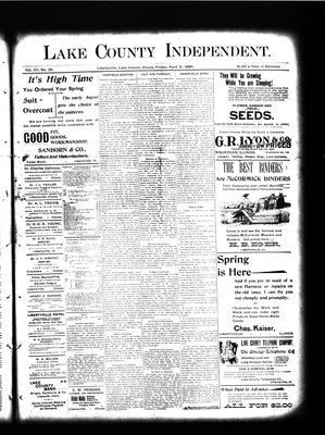 Lake County Independent, 21 Apr 1899