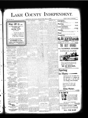 Lake County Independent, 12 May 1899