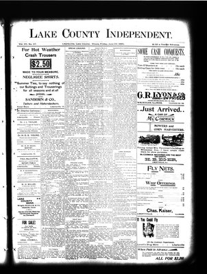 Lake County Independent, 23 Jun 1899