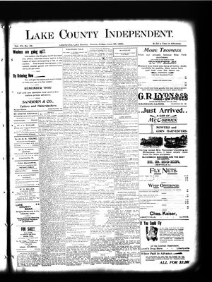 Lake County Independent, 30 Jun 1899