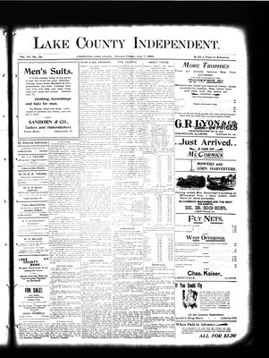 Lake County Independent, 7 Jul 1899