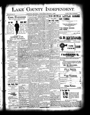 Lake County Independent, 1 Sep 1899