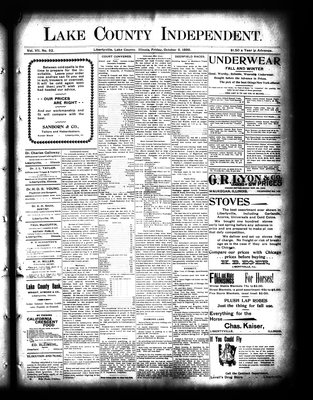 Lake County Independent, 6 Oct 1899