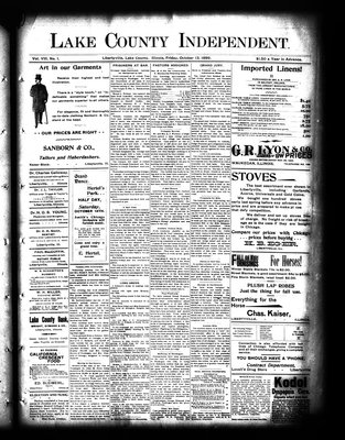 Lake County Independent, 13 Oct 1899