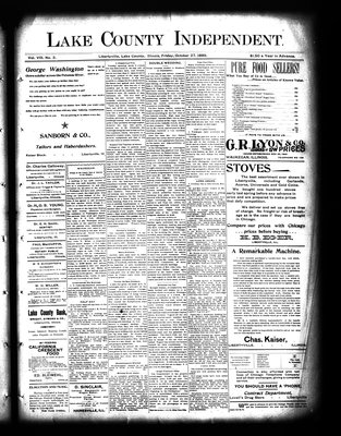 Lake County Independent, 27 Oct 1899