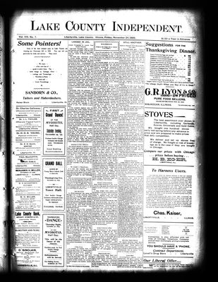 Lake County Independent, 24 Nov 1899