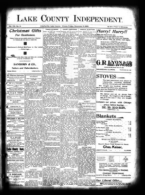 Lake County Independent, 8 Dec 1899