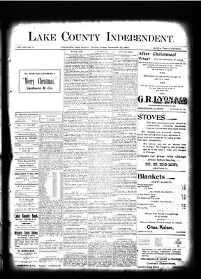 Lake County Independent, 22 Dec 1899