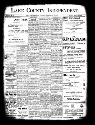 Lake County Independent, 29 Dec 1899