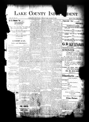 Lake County Independent, 5 Jan 1900