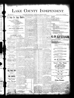 Lake County Independent, 2 Feb 1900