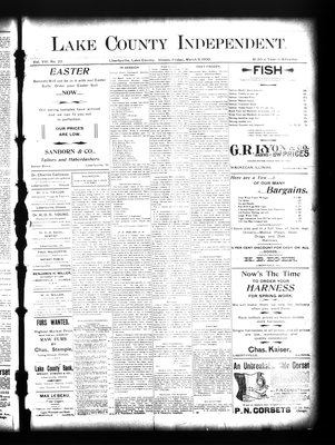 Lake County Independent, 9 Mar 1900